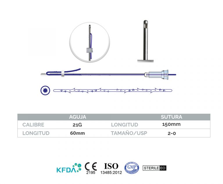 Comprar HILO PDO ESPICULADO AGUJA 21G 60MM Medic buy