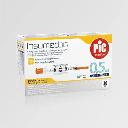 INSUMED - Jeringa 0,5 ML 31G X 8MM