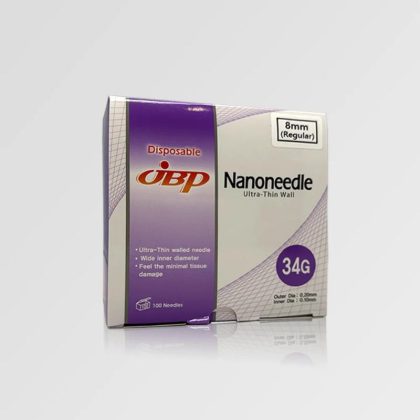 JBP NANONEEDLE Aguja - 34G x 8 mm 100 uds